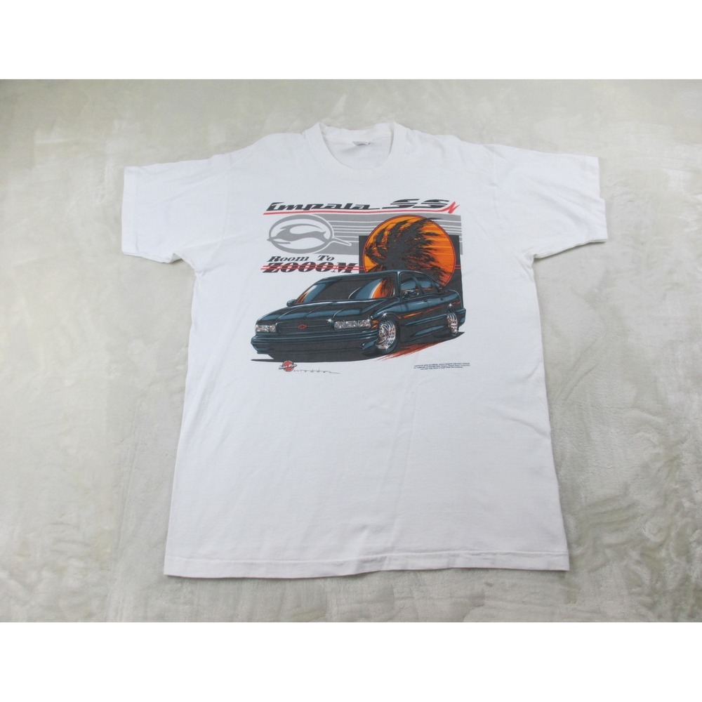VINTAGE Chevy Impala SS Shirt Mens Extra Large White Car Ralph White 1995*